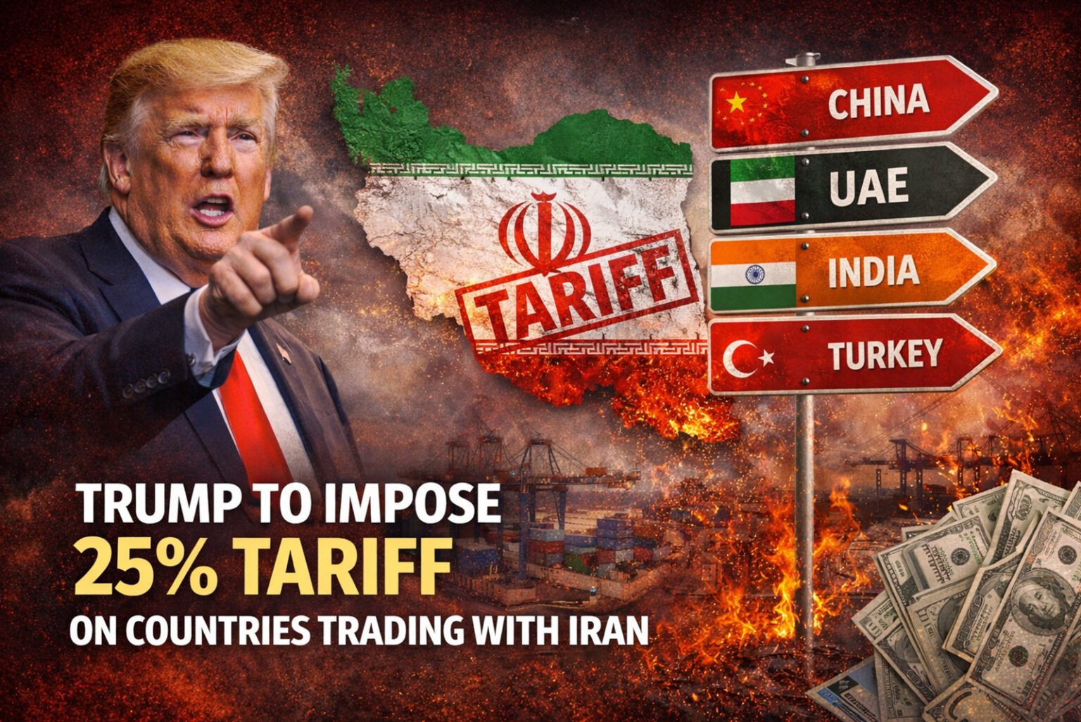 Trump Slaps 25% Tariffs on Countries Trading with Iran