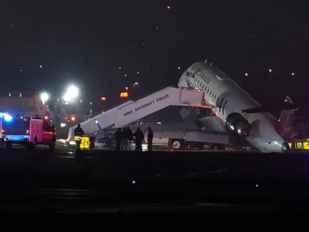 Air Canada LaGuardia Incident: Flight Attendant Found Alive After Being Thrown From Aircraft During Rescue Vehicle Collision Flight attendant found alive outside plane still strapped to her seat